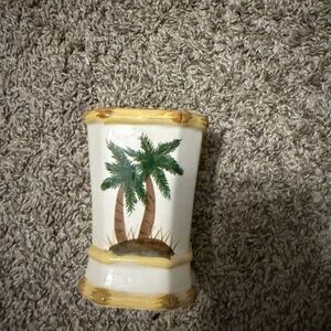Palm Tree Ceramic Vase